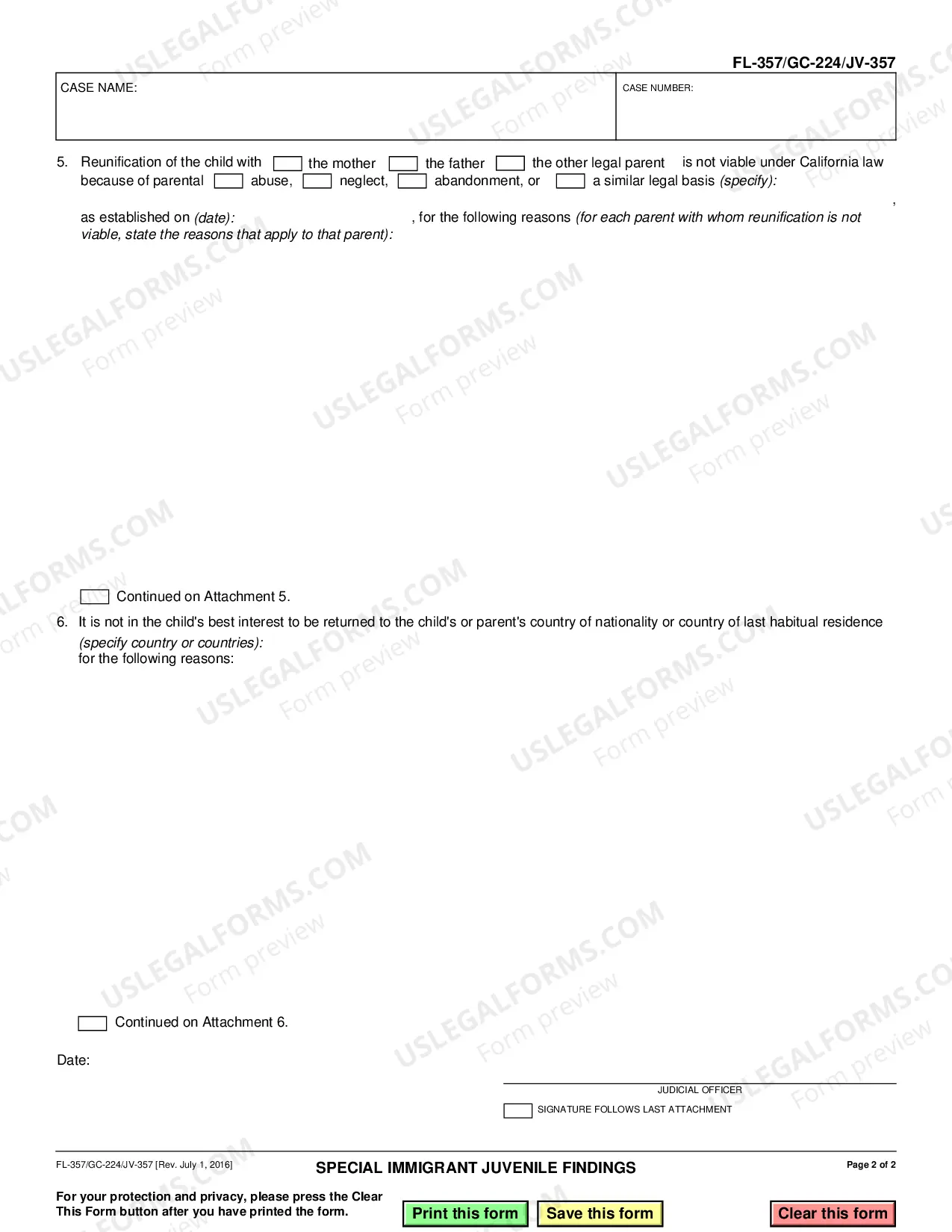 Preview Order Regarding Eligibility for Special Immigrant Juvenile Status