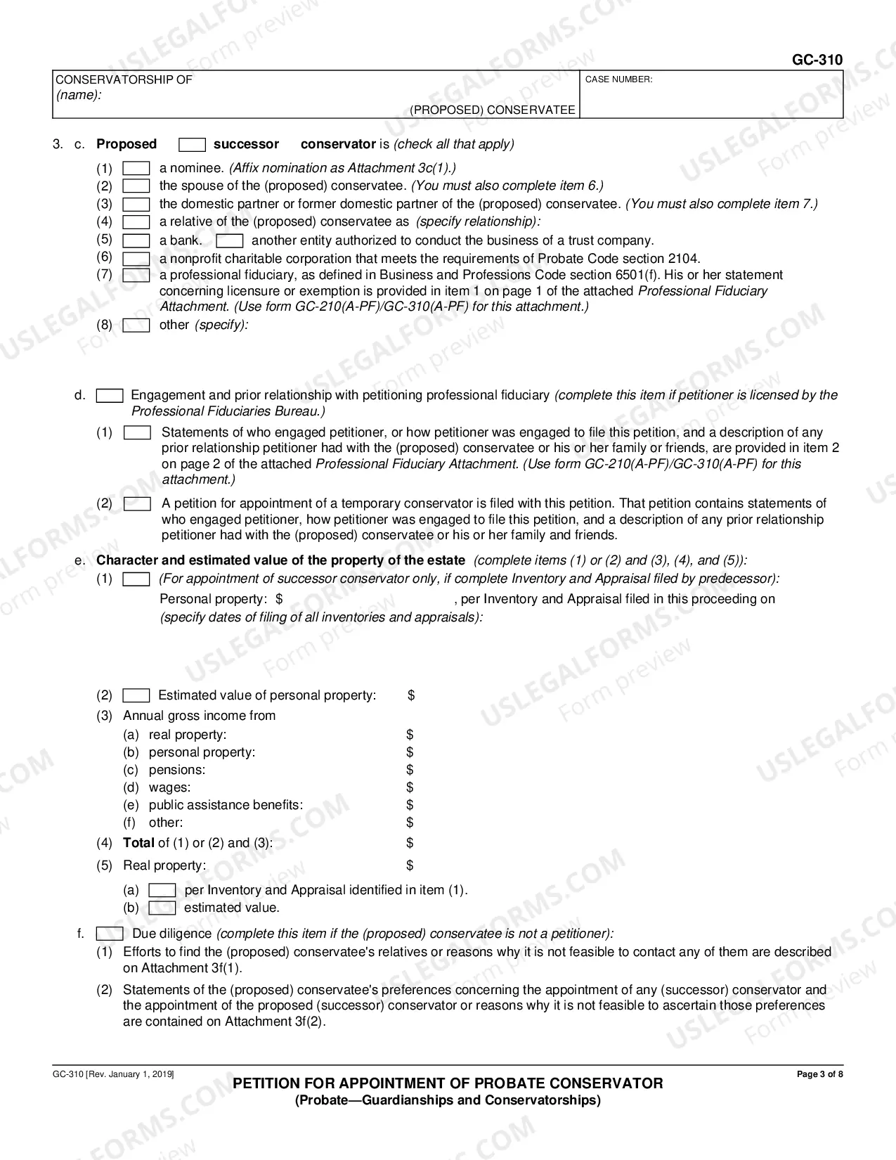 Preview Petition for Appointment of Probate Conservator