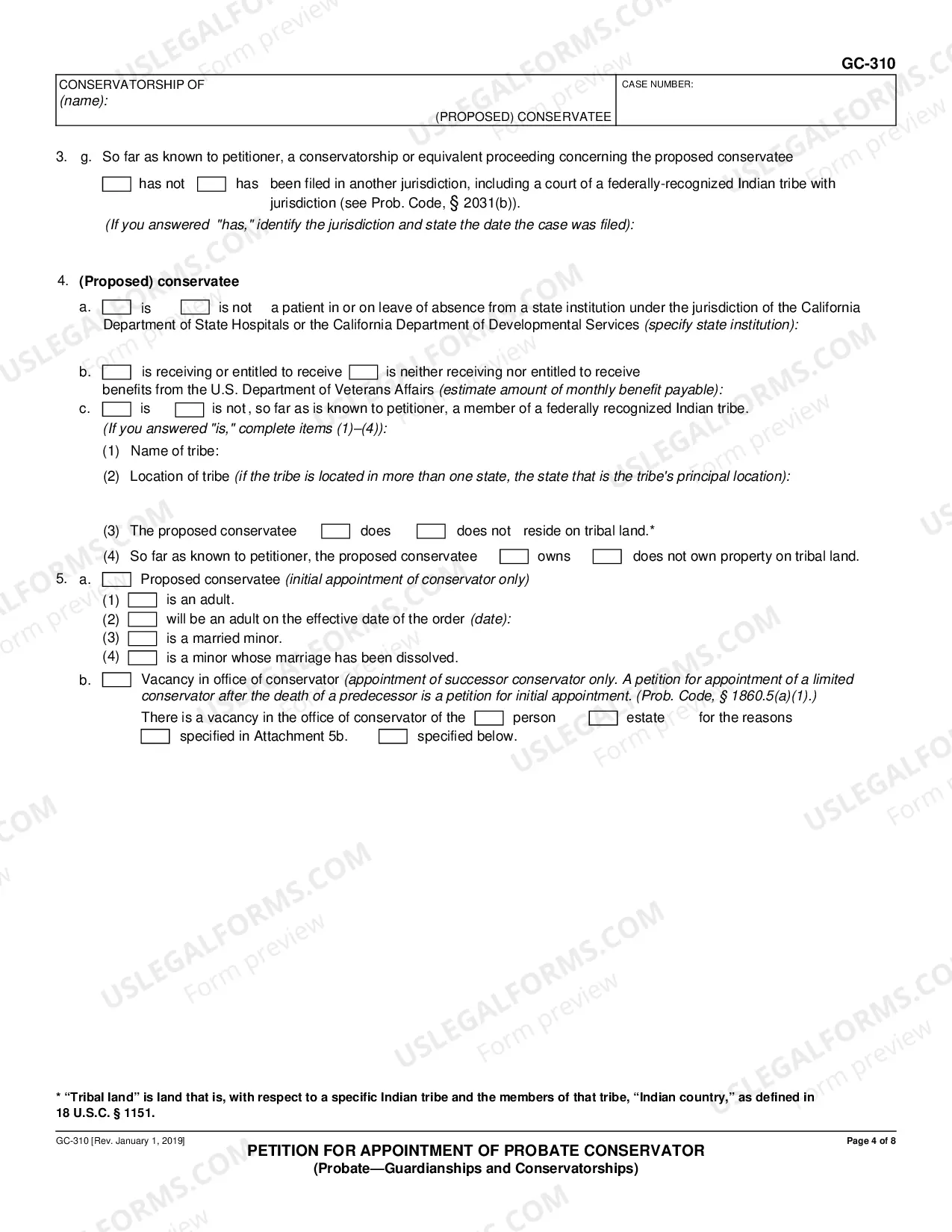Preview Petition for Appointment of Probate Conservator