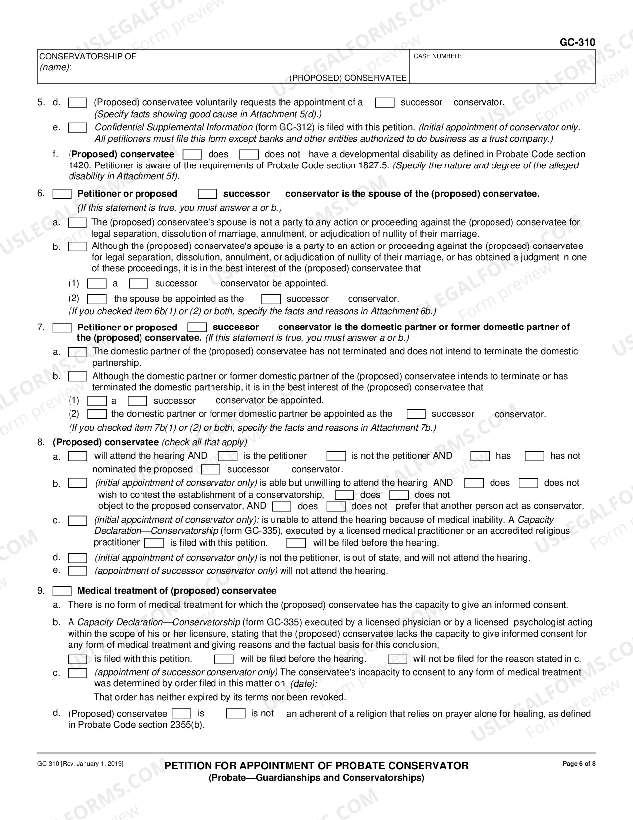 Preview Petition for Appointment of Probate Conservator