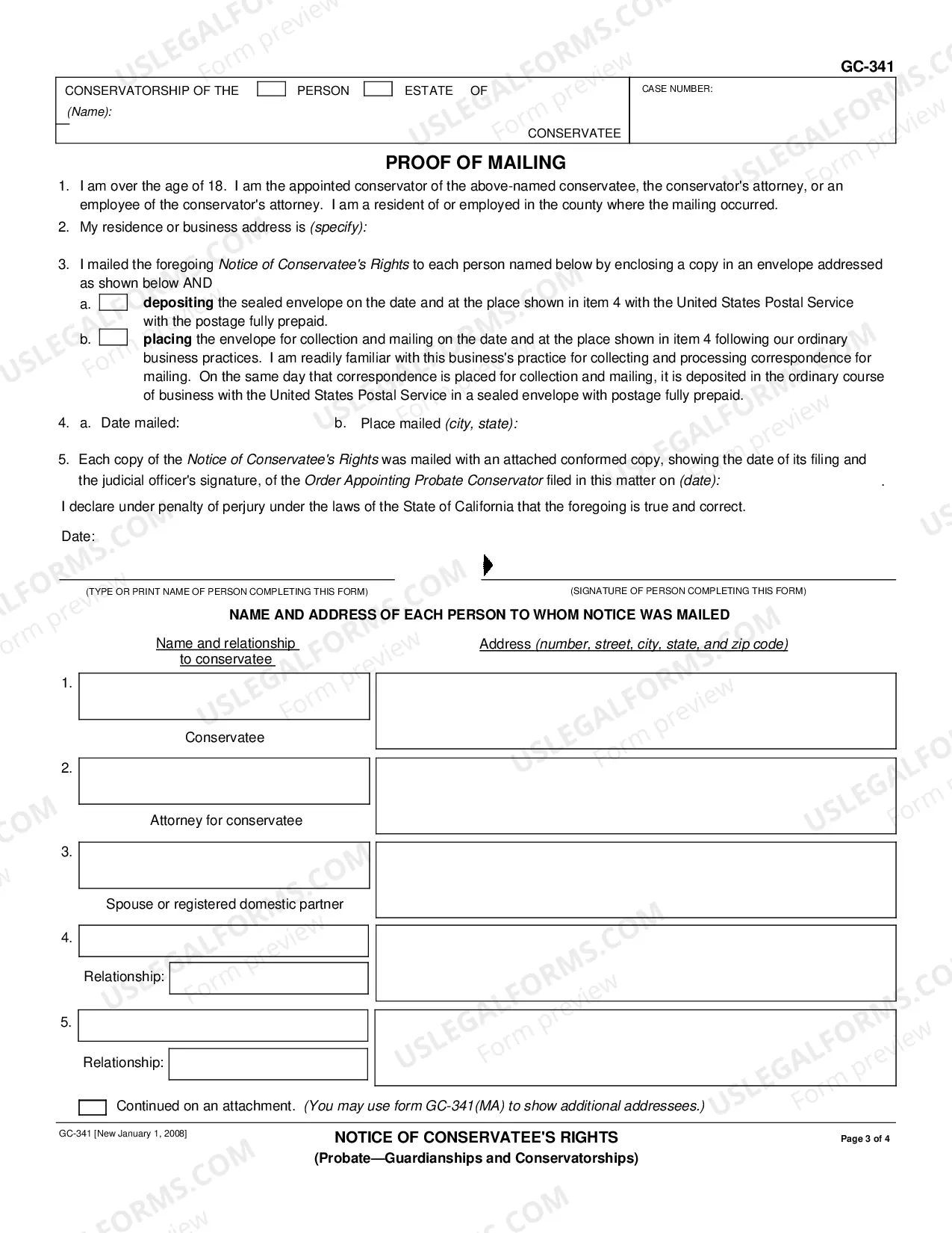 Preview Notice of Conservatee's Rights
