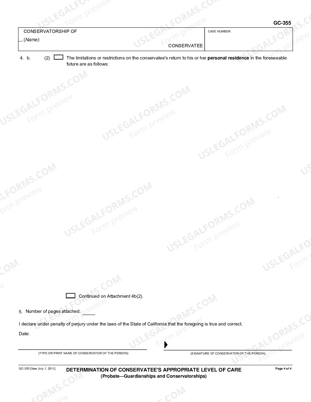 Preview Confidential Conservatorship Care Plan - Part 1