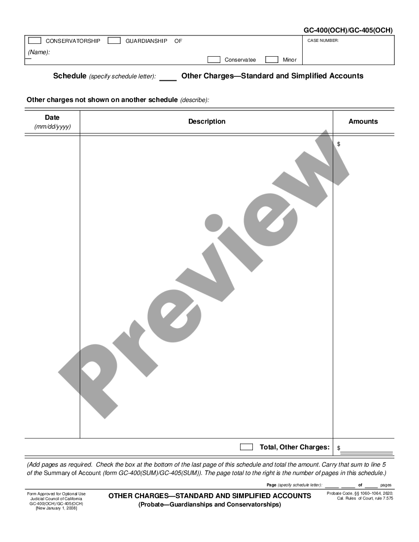 california-other-charges-standard-and-simplified-accounts-us-legal-forms