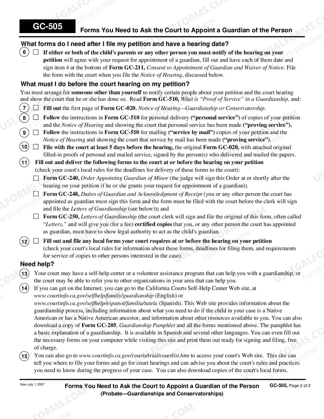 Preview Forms You Need to Ask the Court to Appoint a Guardian of the Person