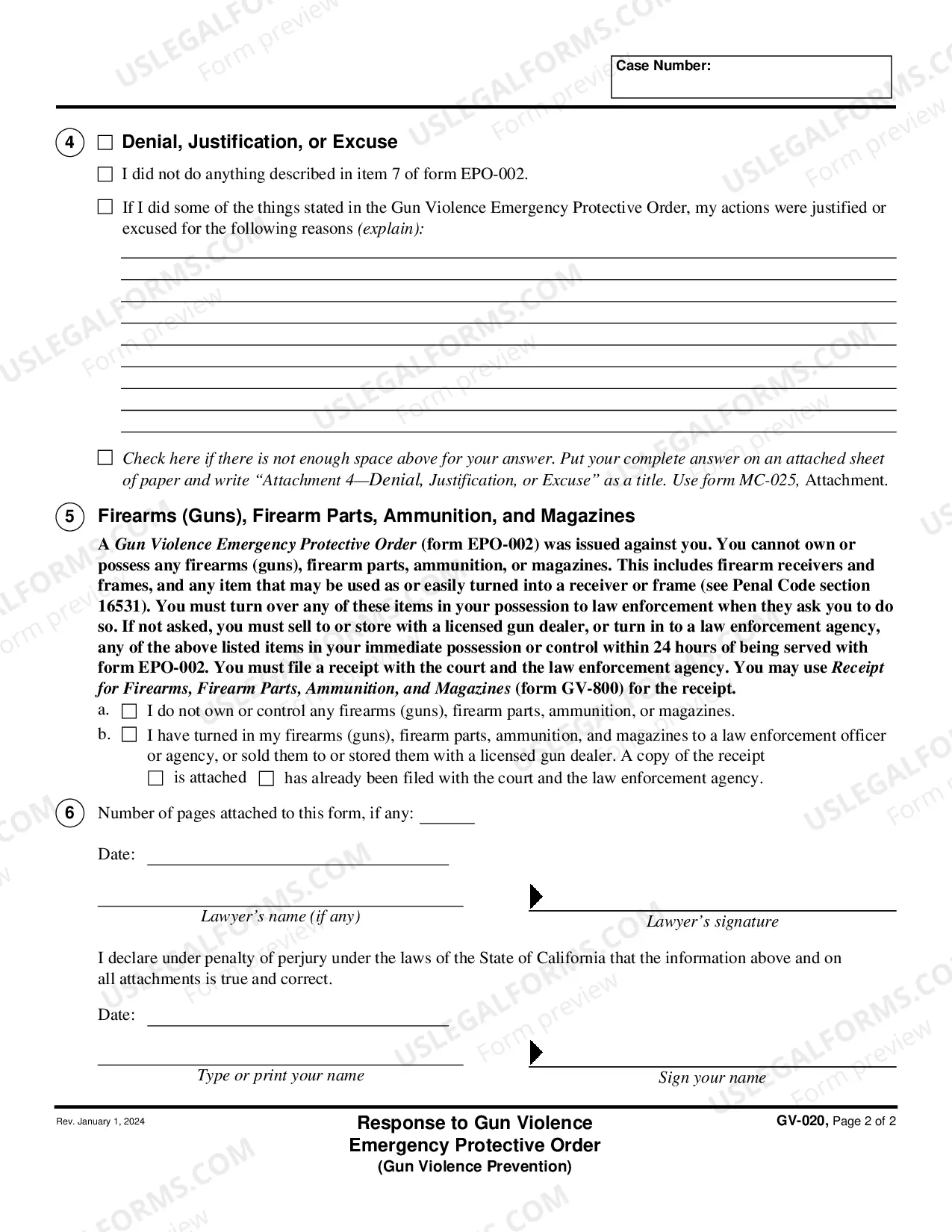 Preview Response to Gun Violence Emergency Protective Order