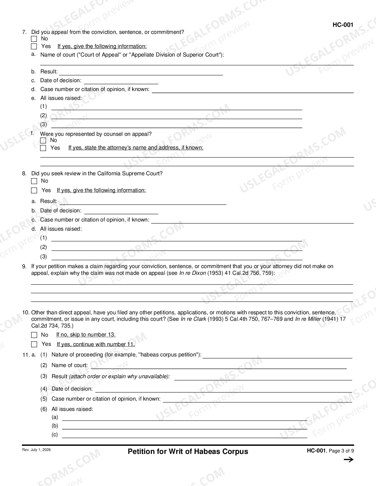 Preview Petition for Writ of Habeas Corpus