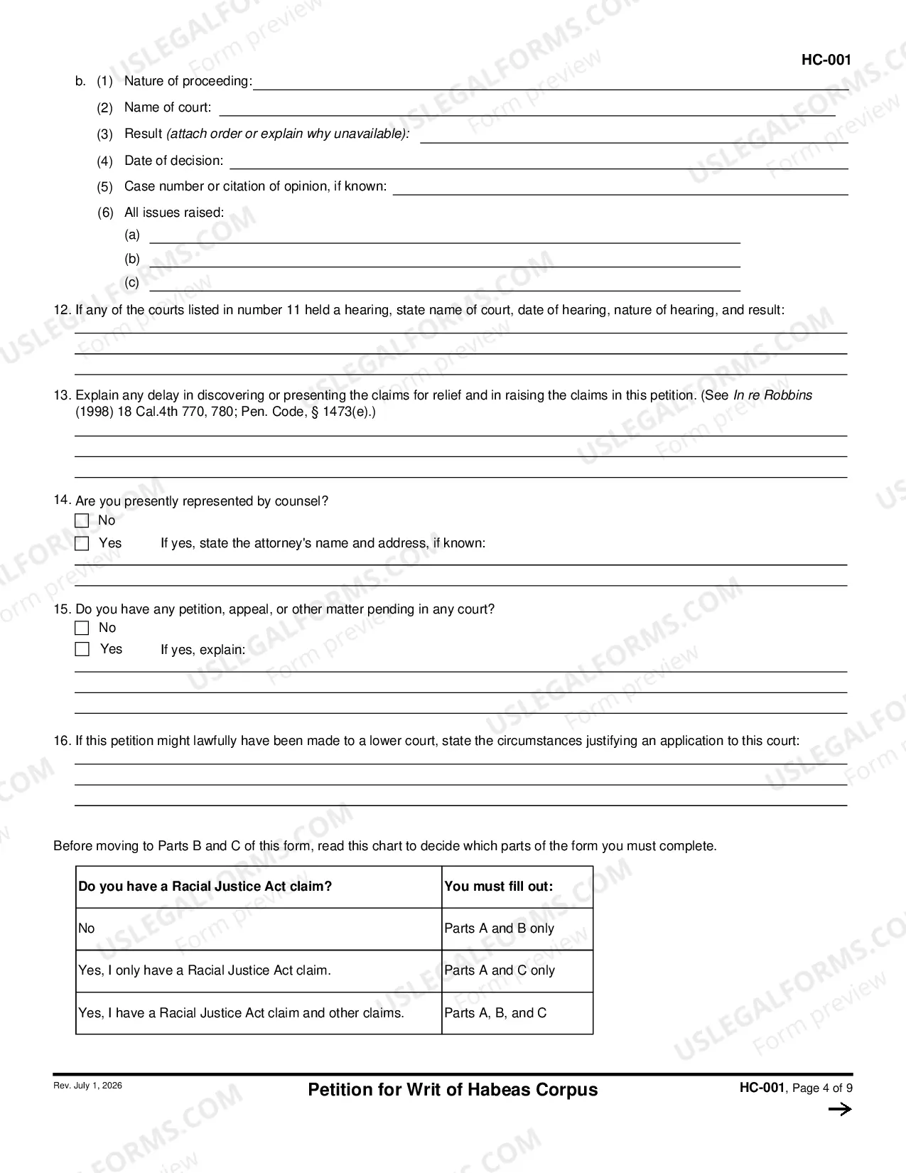 Preview Petition for Writ of Habeas Corpus
