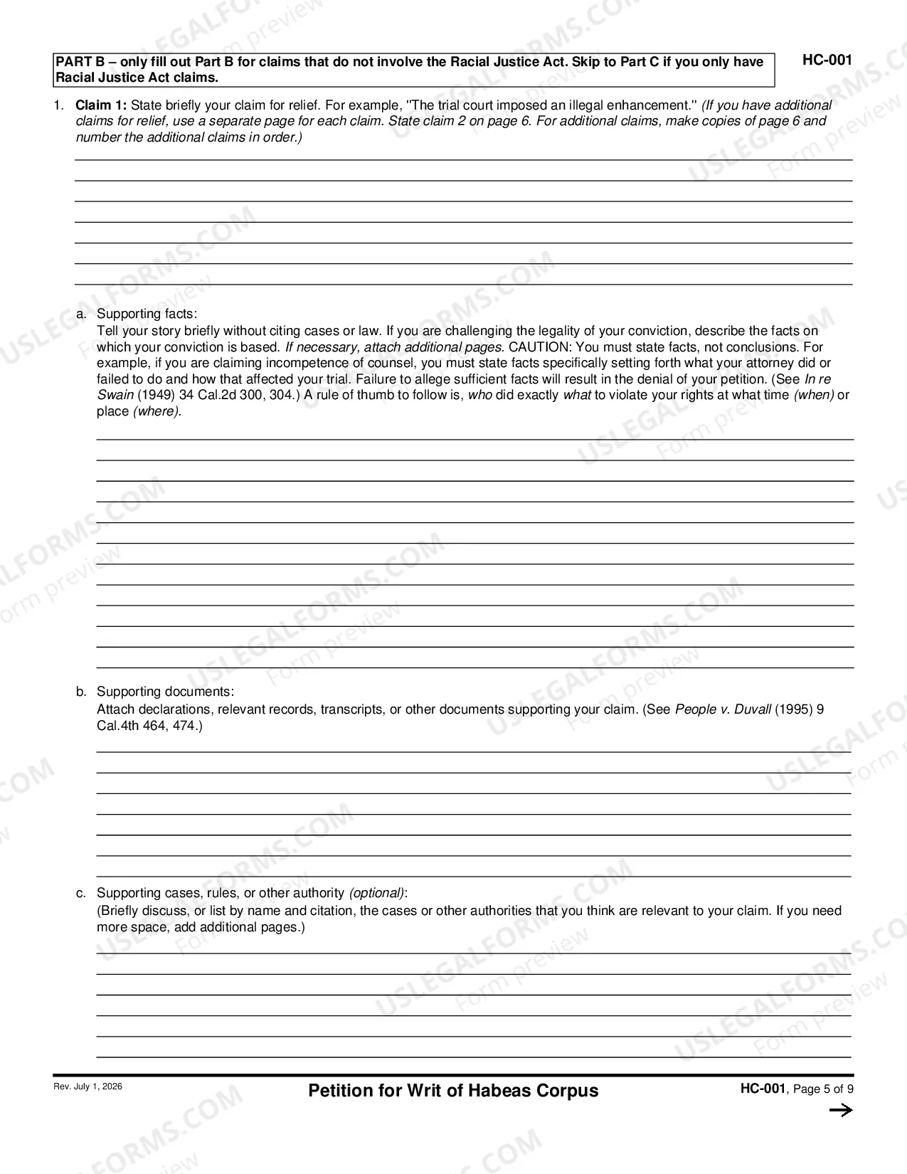 Preview Petition for Writ of Habeas Corpus