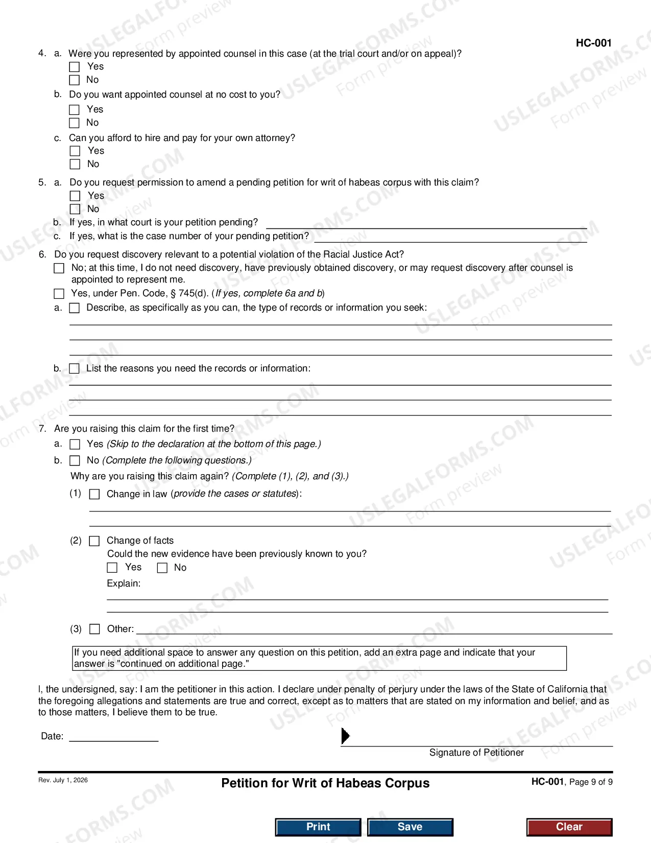 Preview Petition for Writ of Habeas Corpus