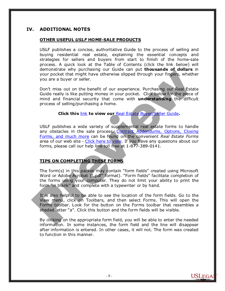 page 7 Real Estate Home Sales Package with Contract of Sale, Disclosure Statements and more for Residential House preview