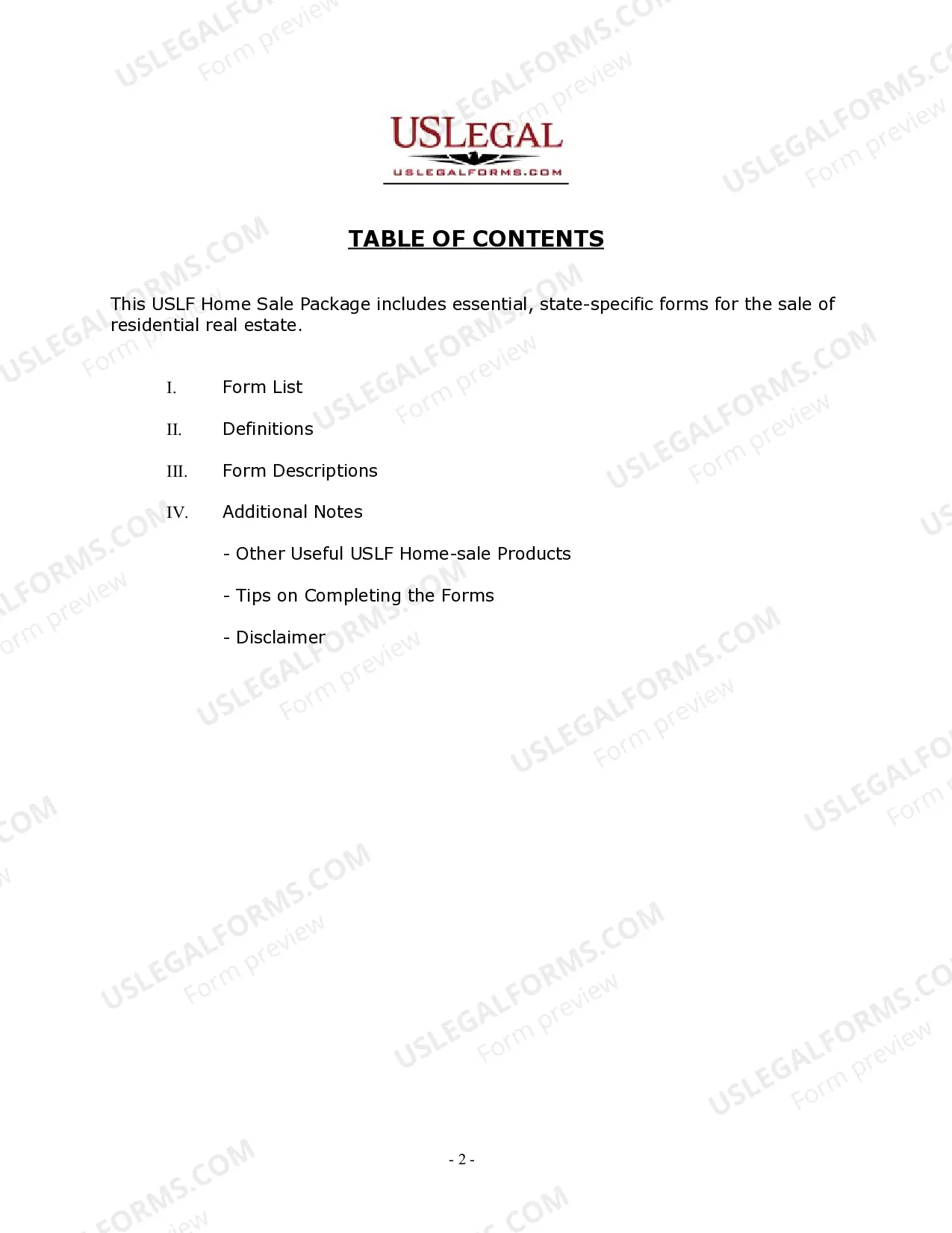 Preview California Real Estate Home Sales Package with Contract of Sale, Disclosure Statements and more for Residential House