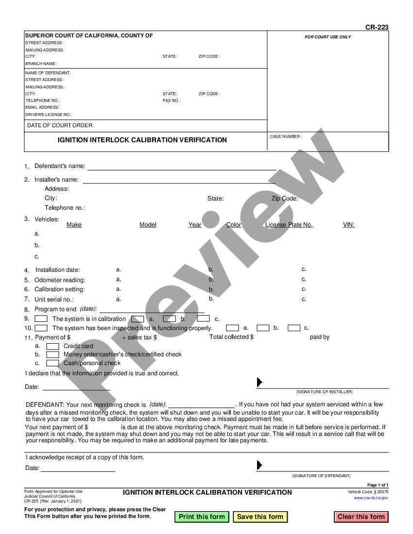 California Ignition Interlock Calibration Verification and Tamper