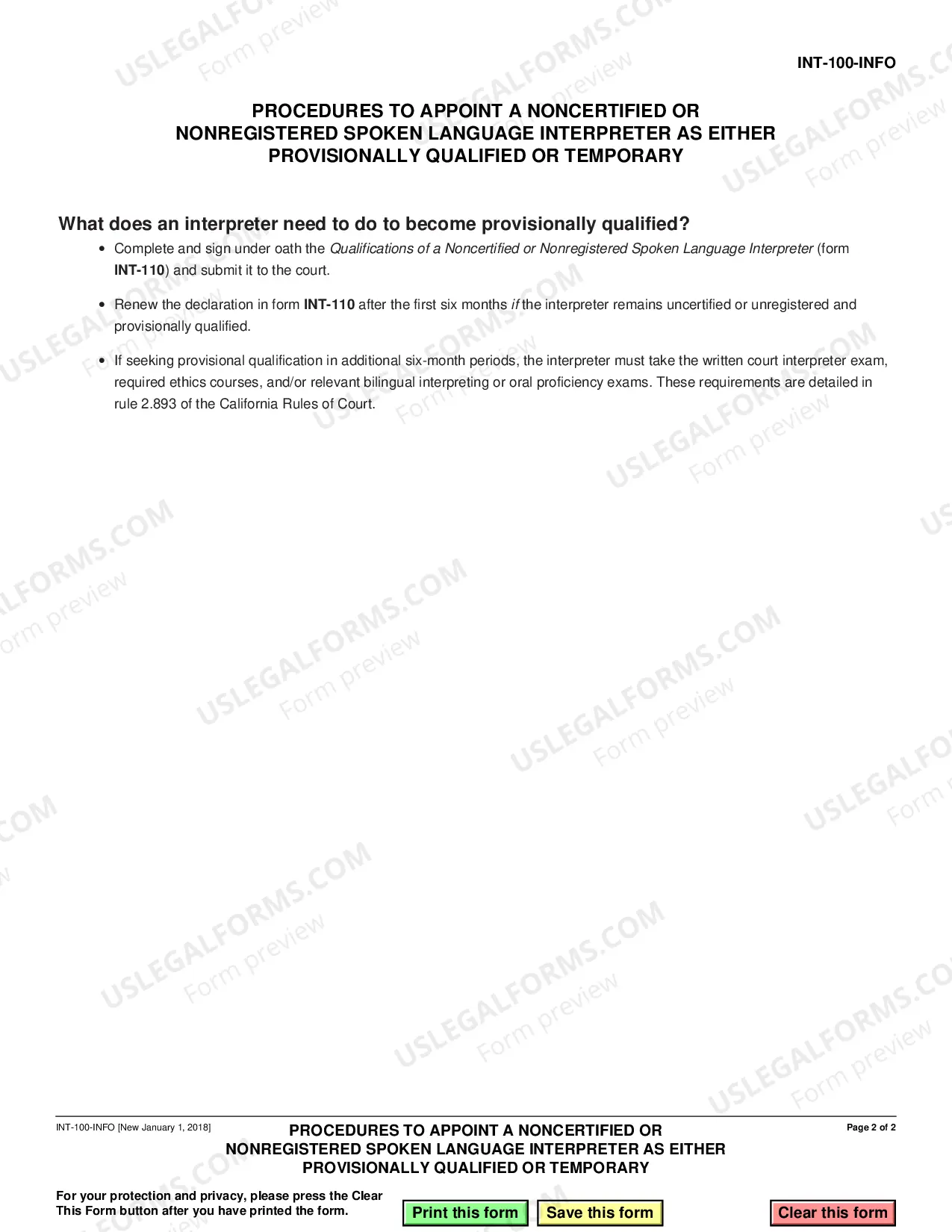 Preview Procedures and Guidelines to Appoint a Noncertified or Nonregistered Interpreter in Criminal and Juvenile Delinquency Proceedings