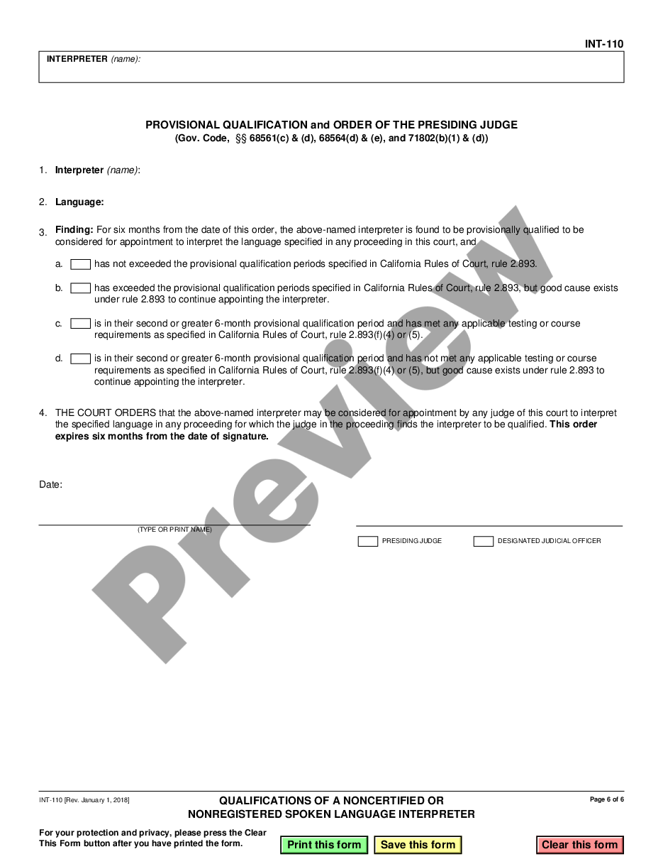 page 5 Qualifications of a Noncertified Interpreter preview