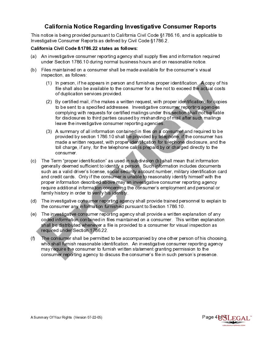 Get Summary of Fair Credit Reporting Act Rights Preview Summary of Fair Credit Reporting Act Rights