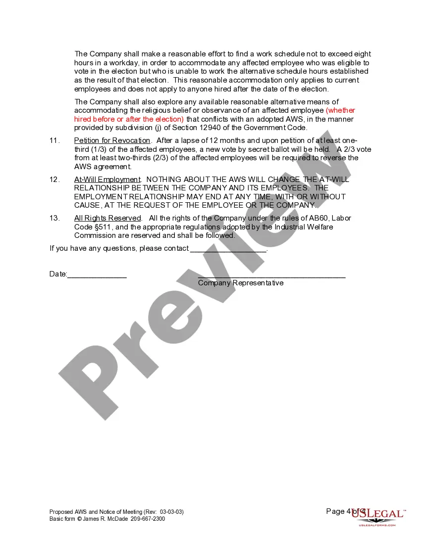 Get Proposed AWS and Notice of Meeting Preview Proposed AWS and Notice of Meeting