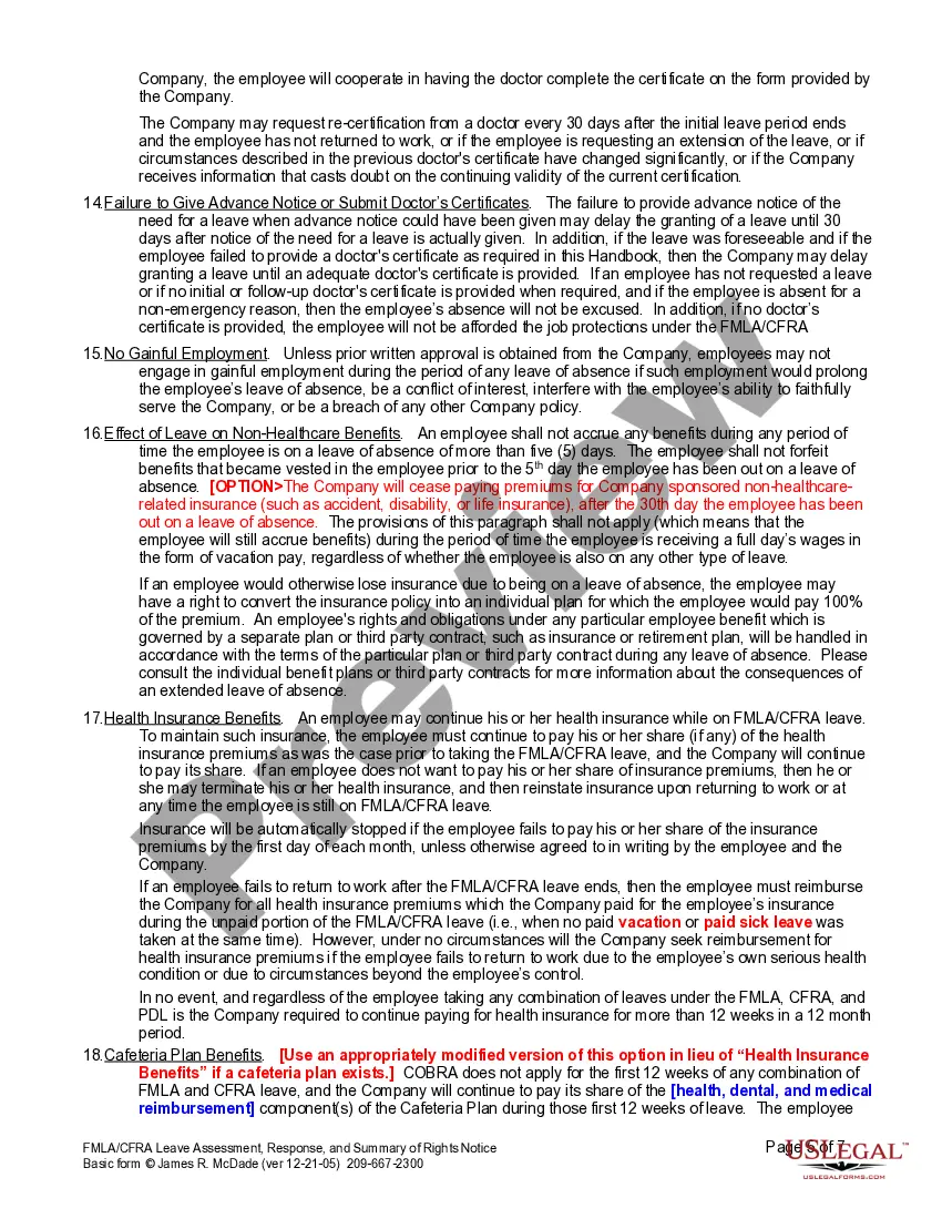 Get FMLA Request and Summary of Rights Notice Preview FMLA Request and Summary of Rights Notice