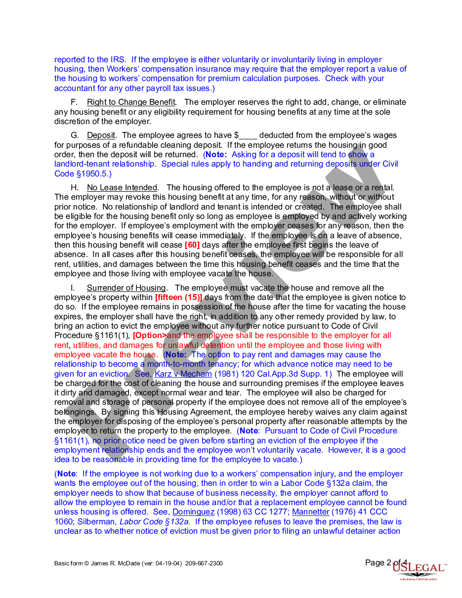 page 1 Housing Benefit Agreement preview