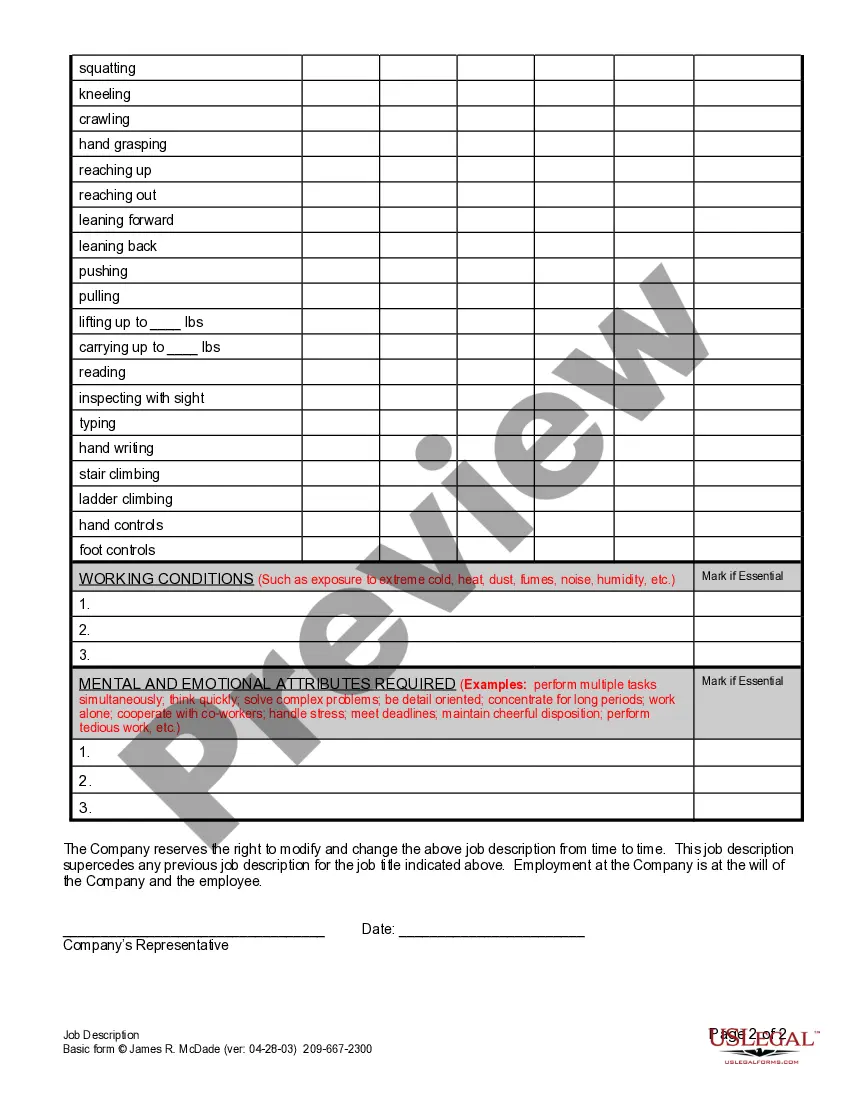 Get Job Description Preview Job Description