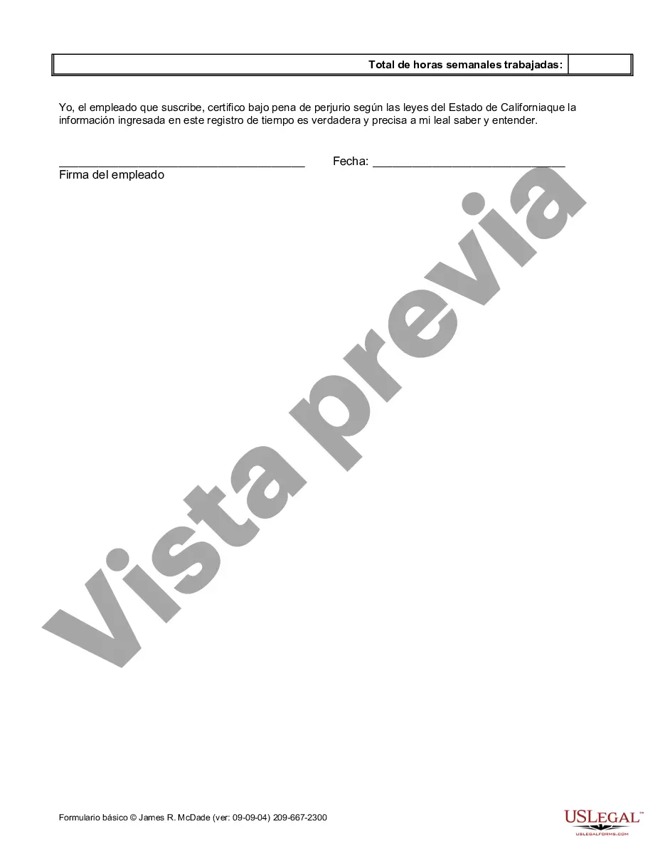 San Bernardino California Hoja de tiempo semanal - Https san bernardino  bounds portal net portal provider login aspx | US Legal Forms