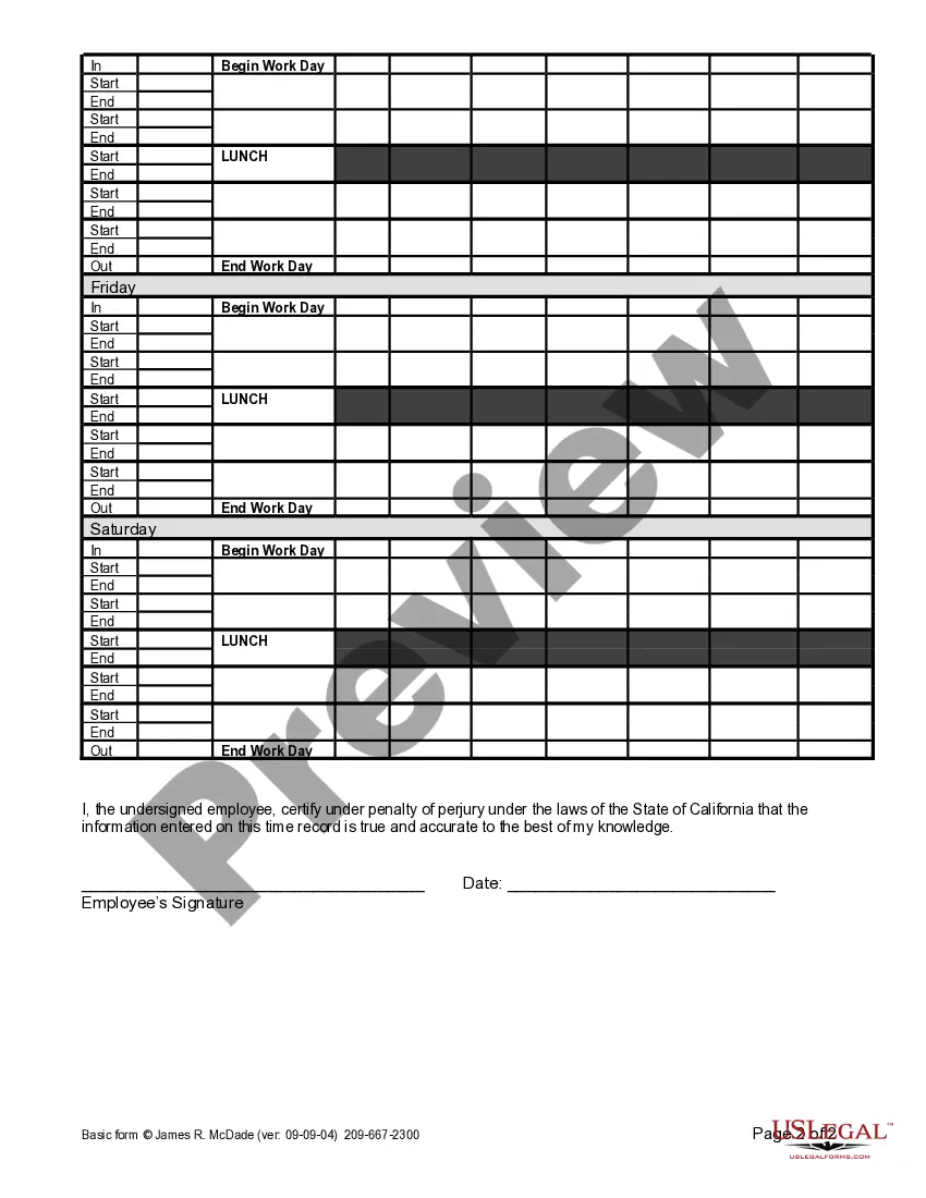 Get Weekly Time Sheet for Multiple Pay Rate Preview Weekly Time Sheet for Multiple Pay Rate