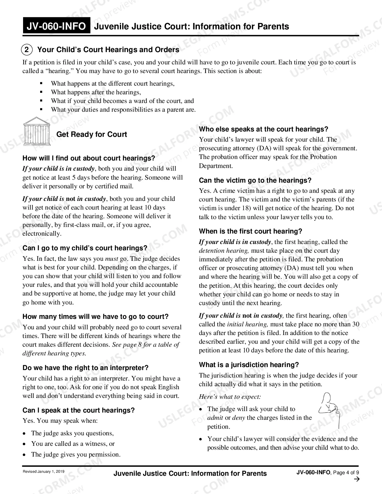 Preview Juvenile Justice Court - Information for Parents