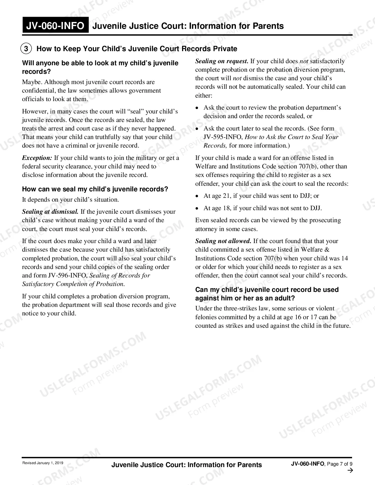 Preview Juvenile Justice Court - Information for Parents