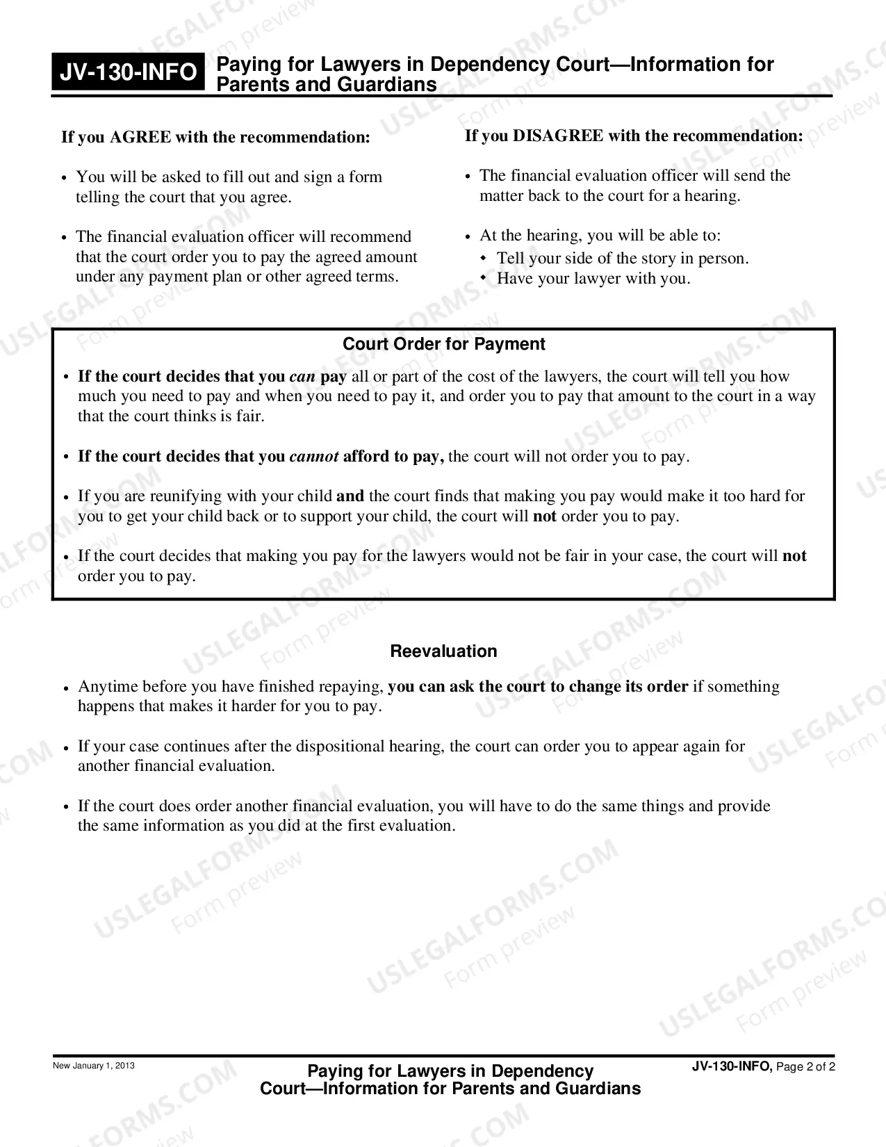 Preview Paying for Lawyers in Dependency Court - Information for Parents and Guardians