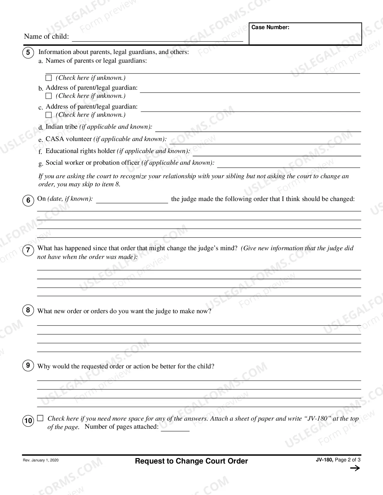 Preview Modification Petition Attachment