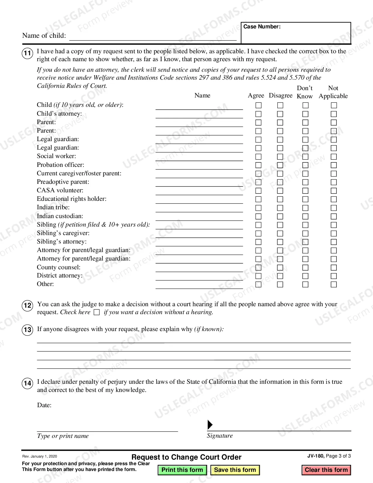 Preview Modification Petition Attachment