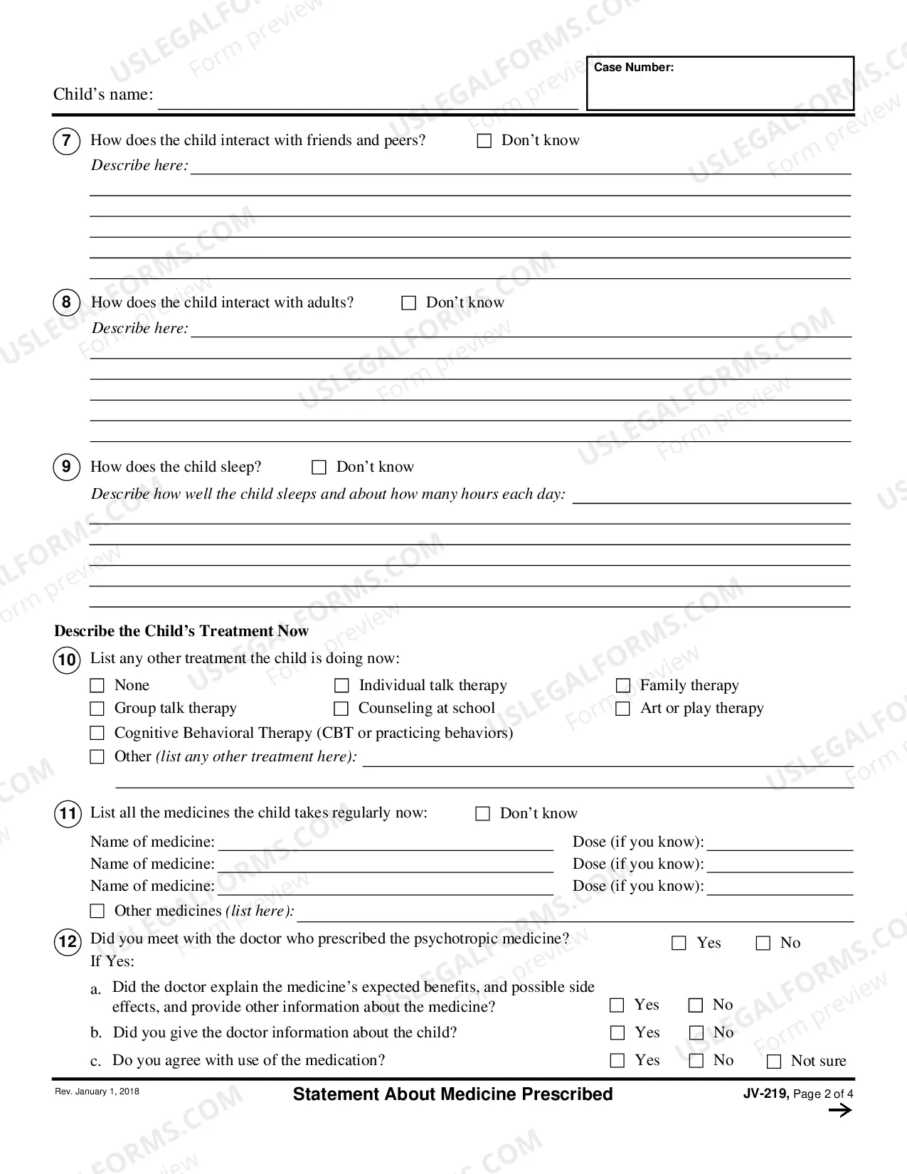 Preview Statement About Medicine Prescribed