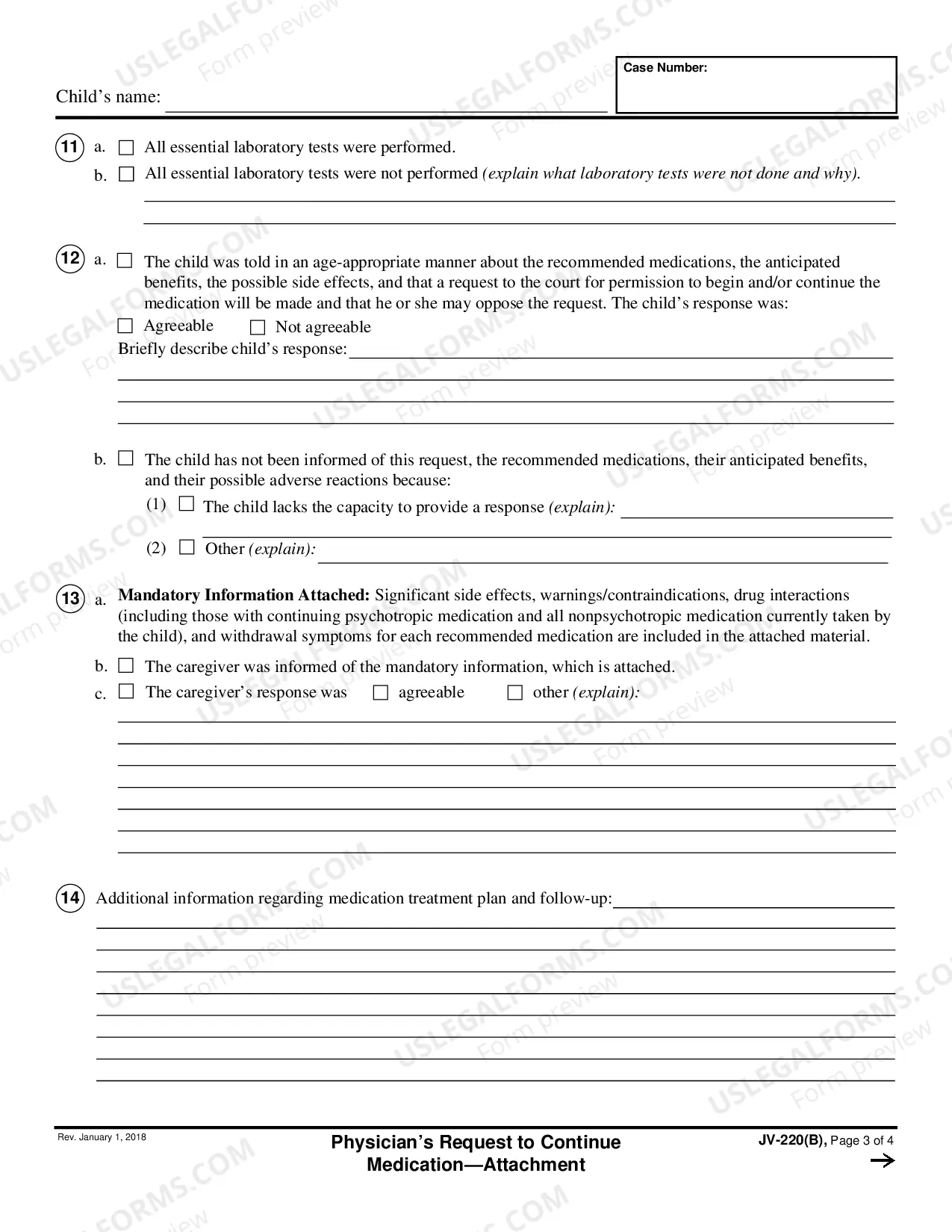 Preview Physician's Request to Continue Medication - Attachment