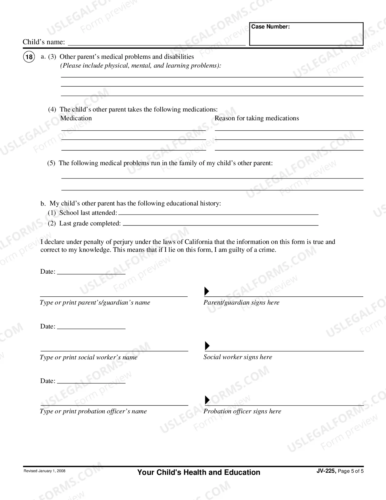 Preview Health and Education Questionnaire