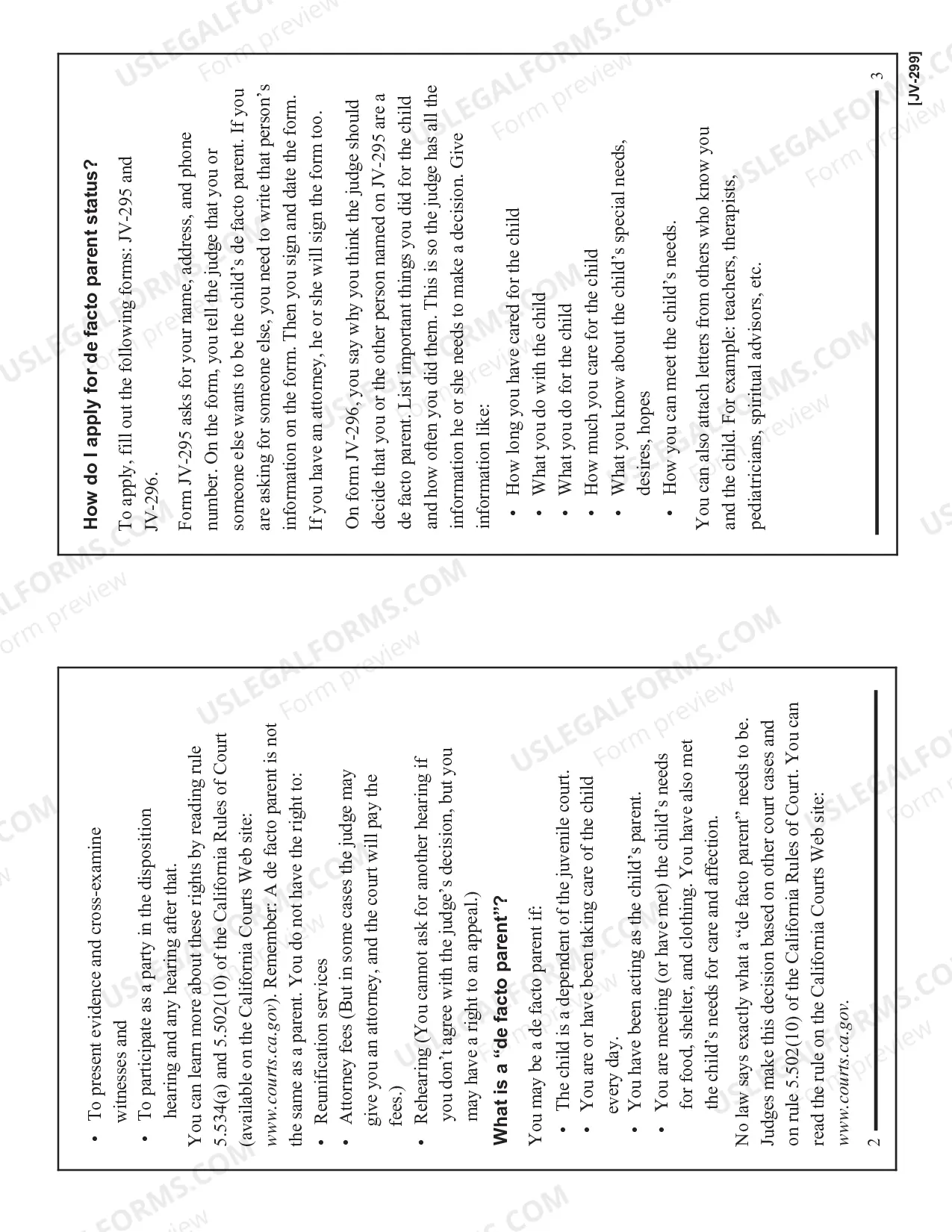Preview De Facto Parent Pamphlet