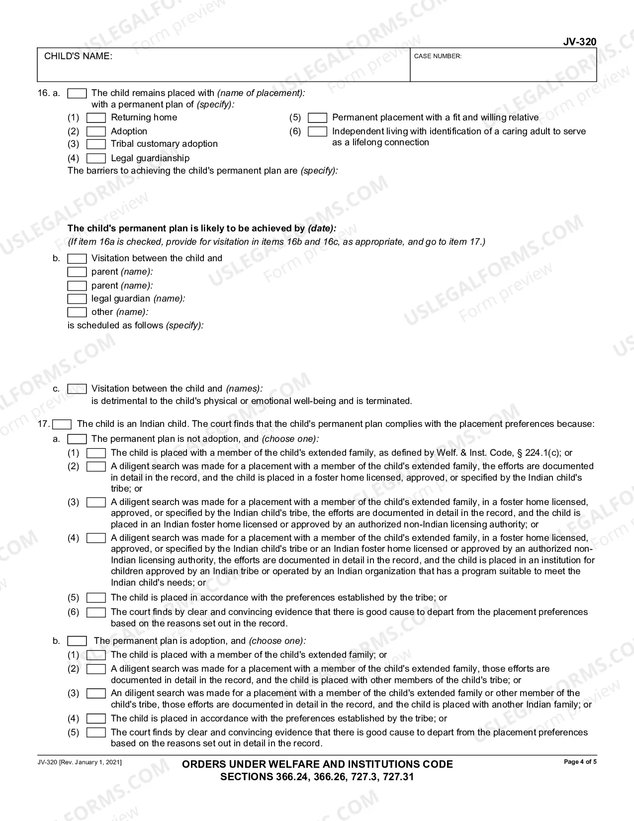 Preview Orders Under Welfare and Institutions Code Section 366.26