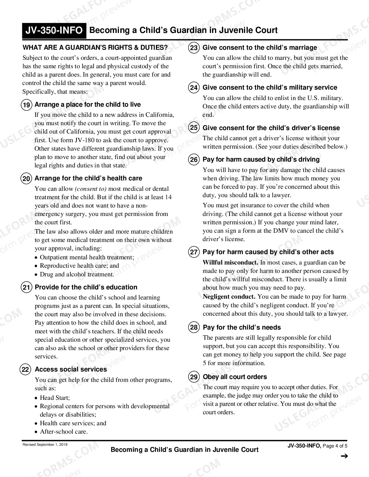 Preview Information on Juvenile Court Guardianship