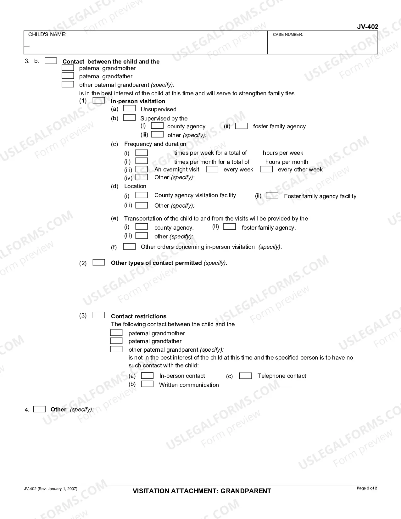 Preview Visitation Attachment - Grandparents