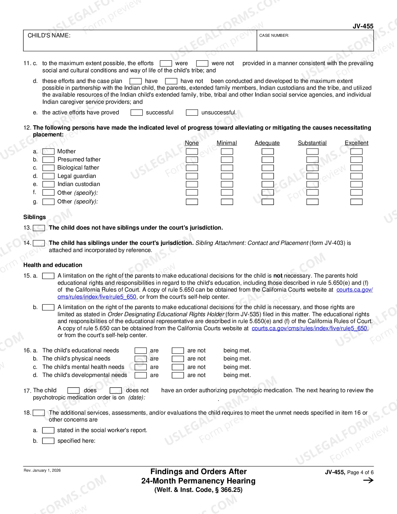Preview Findings and Orders after 24 Month Permanency Hearing