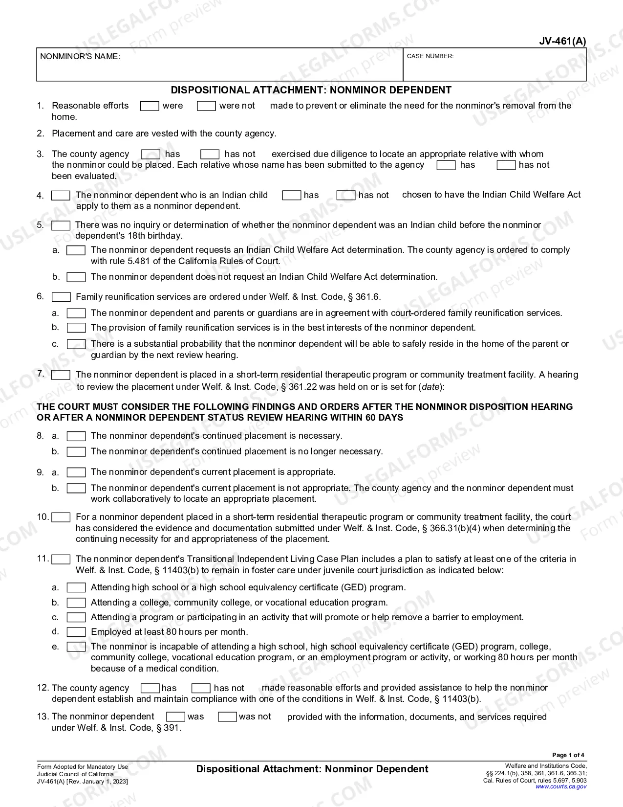 Preview Dispositional Attachment - Nonminor Dependent