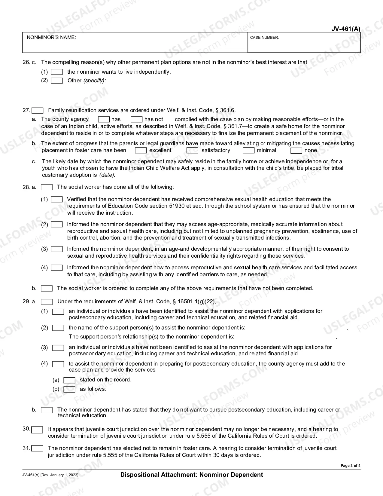 Preview Dispositional Attachment - Nonminor Dependent