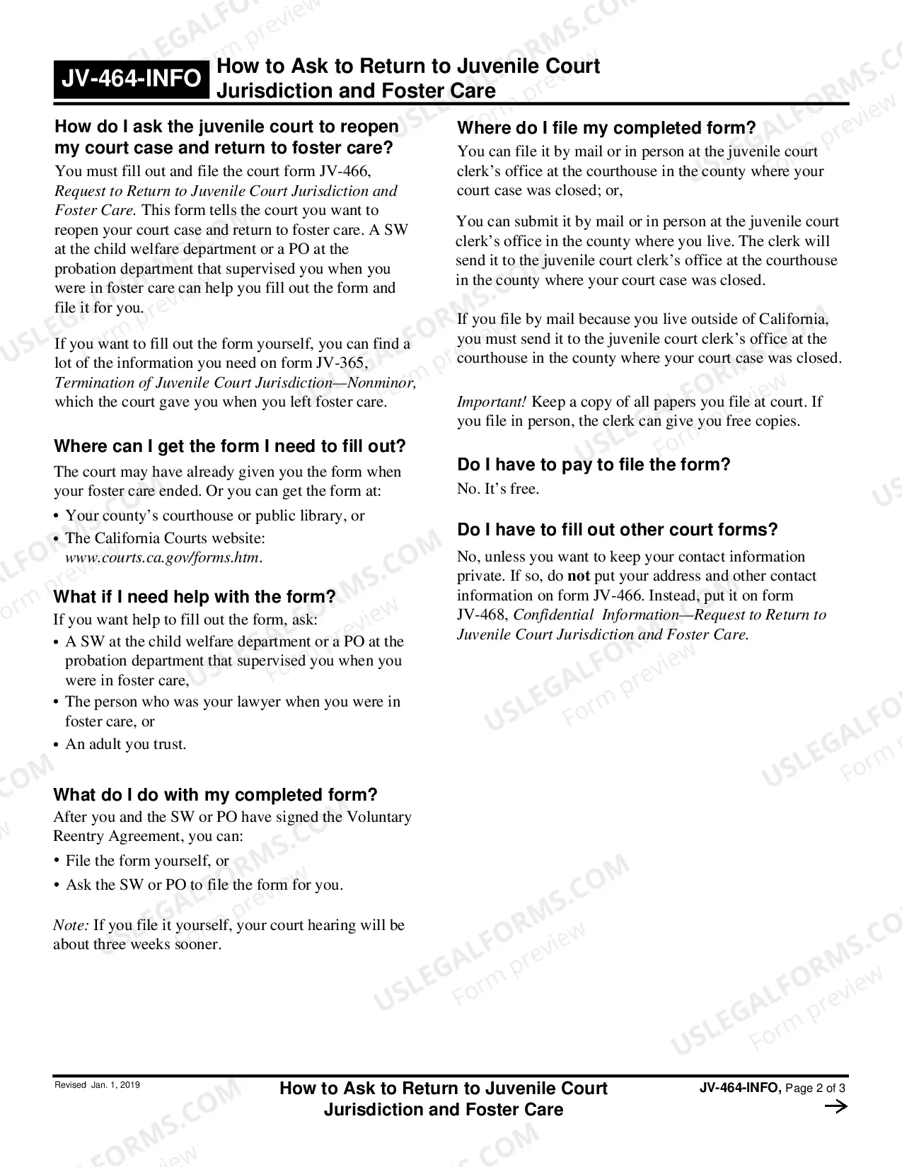 Preview How to Ask to Return to Juvenile Court Jurisdiction and Foster Care