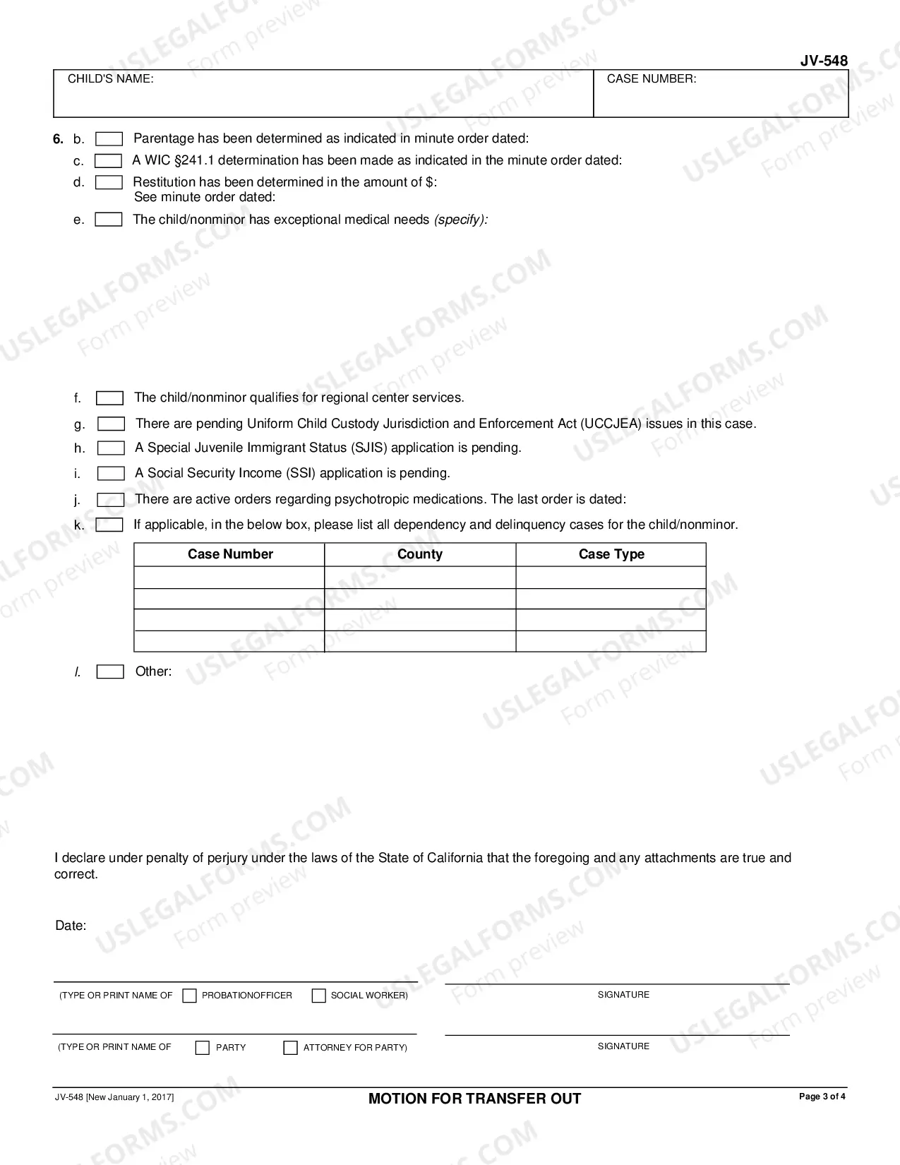 Preview Motion for Transfer Out