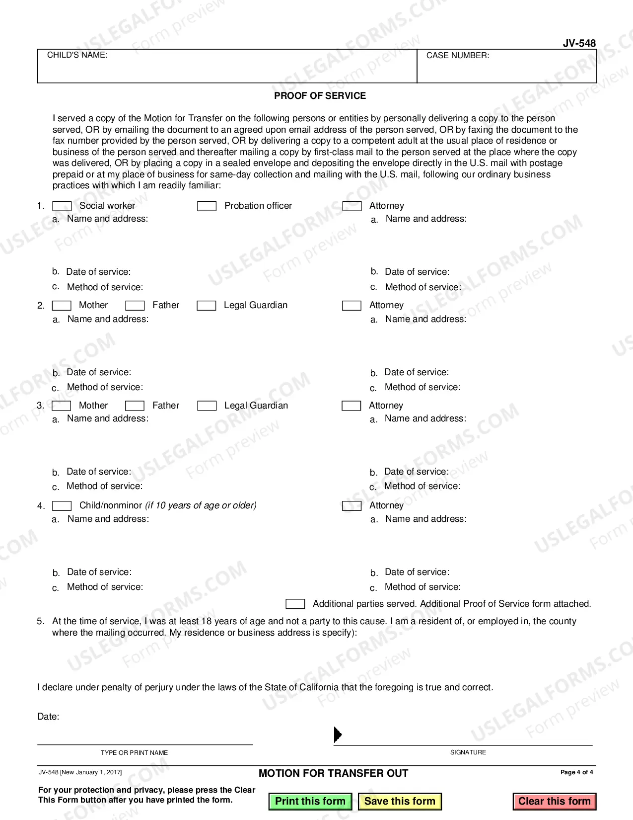 Preview Motion for Transfer Out