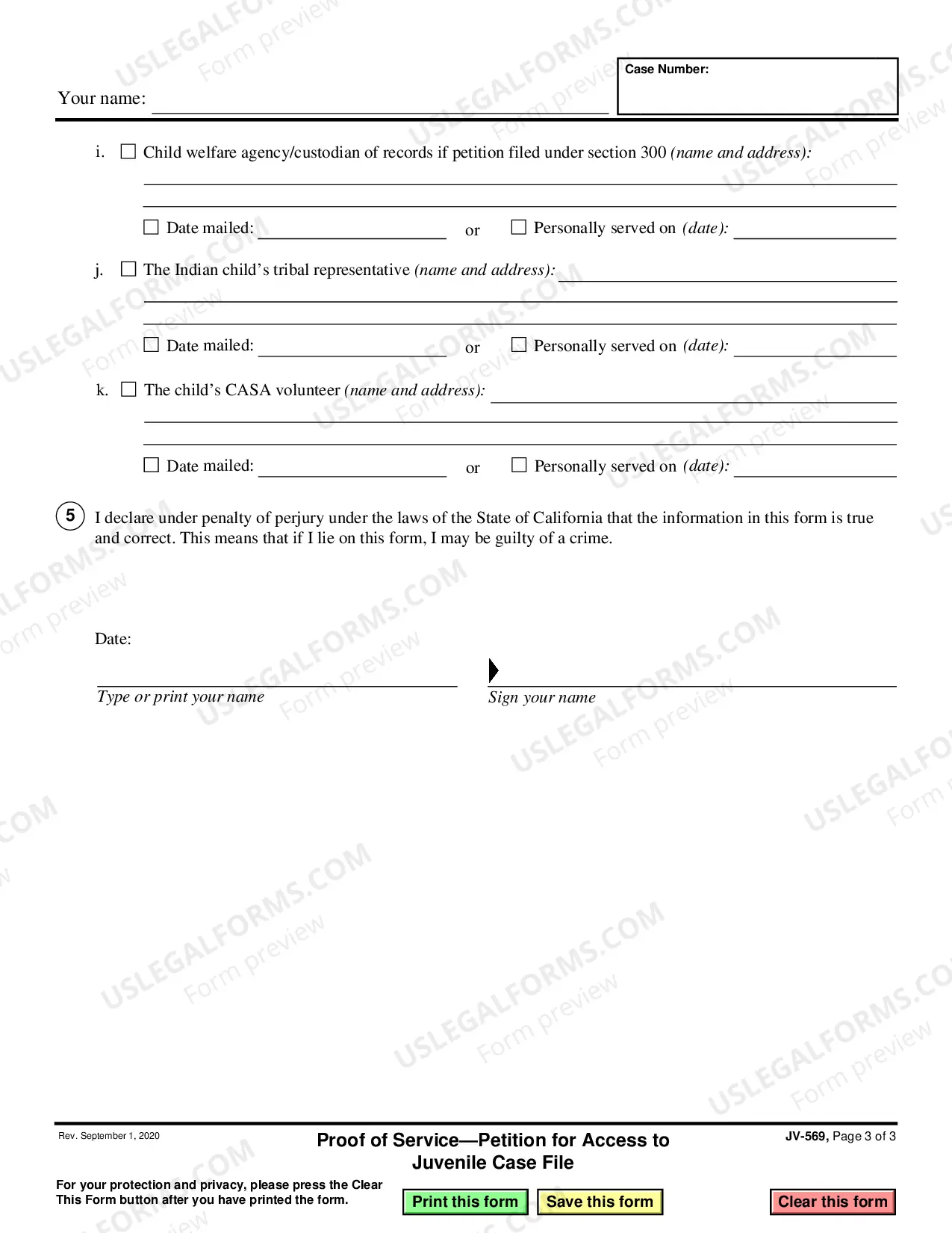 Preview Proof of Service - Request for Disclosures