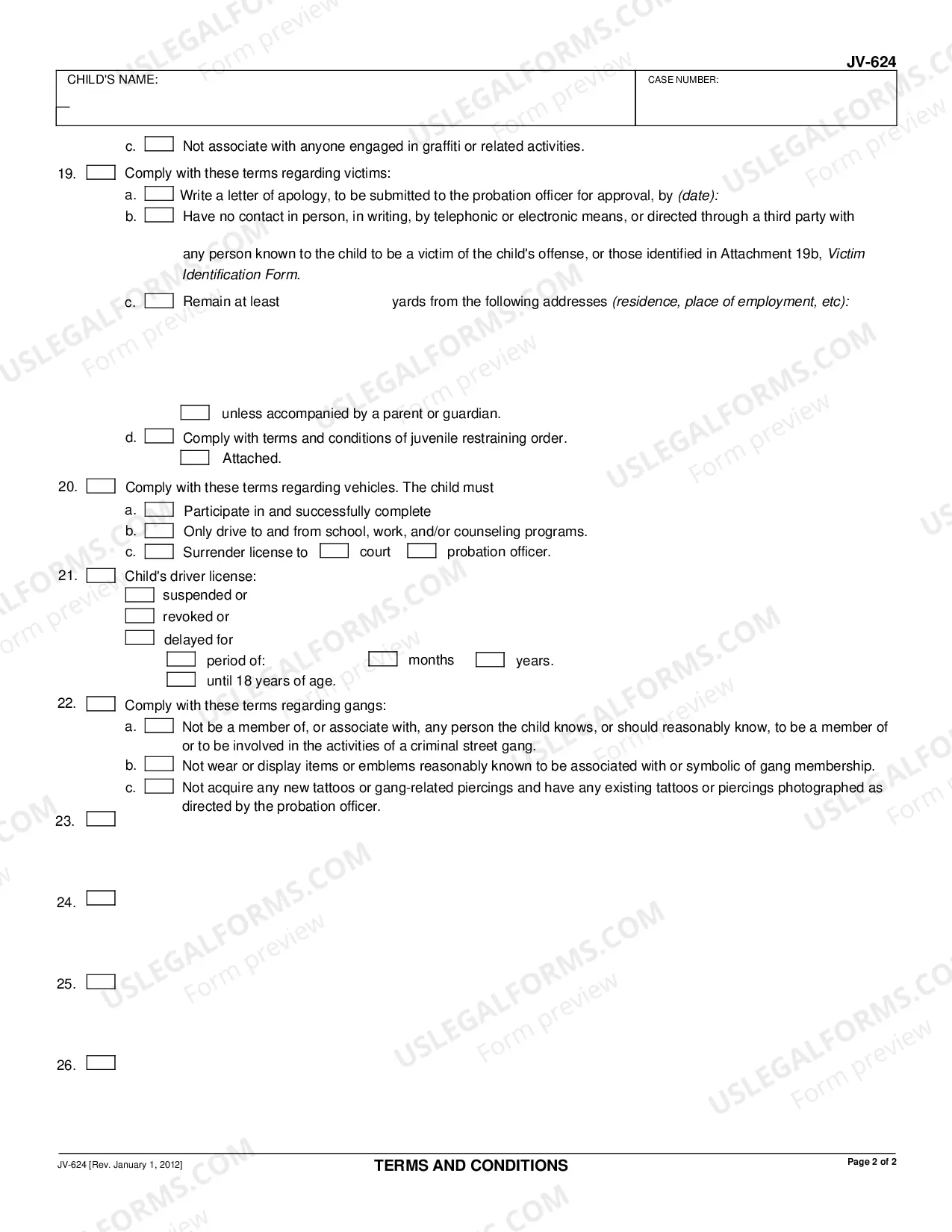 Preview Terms and Conditions