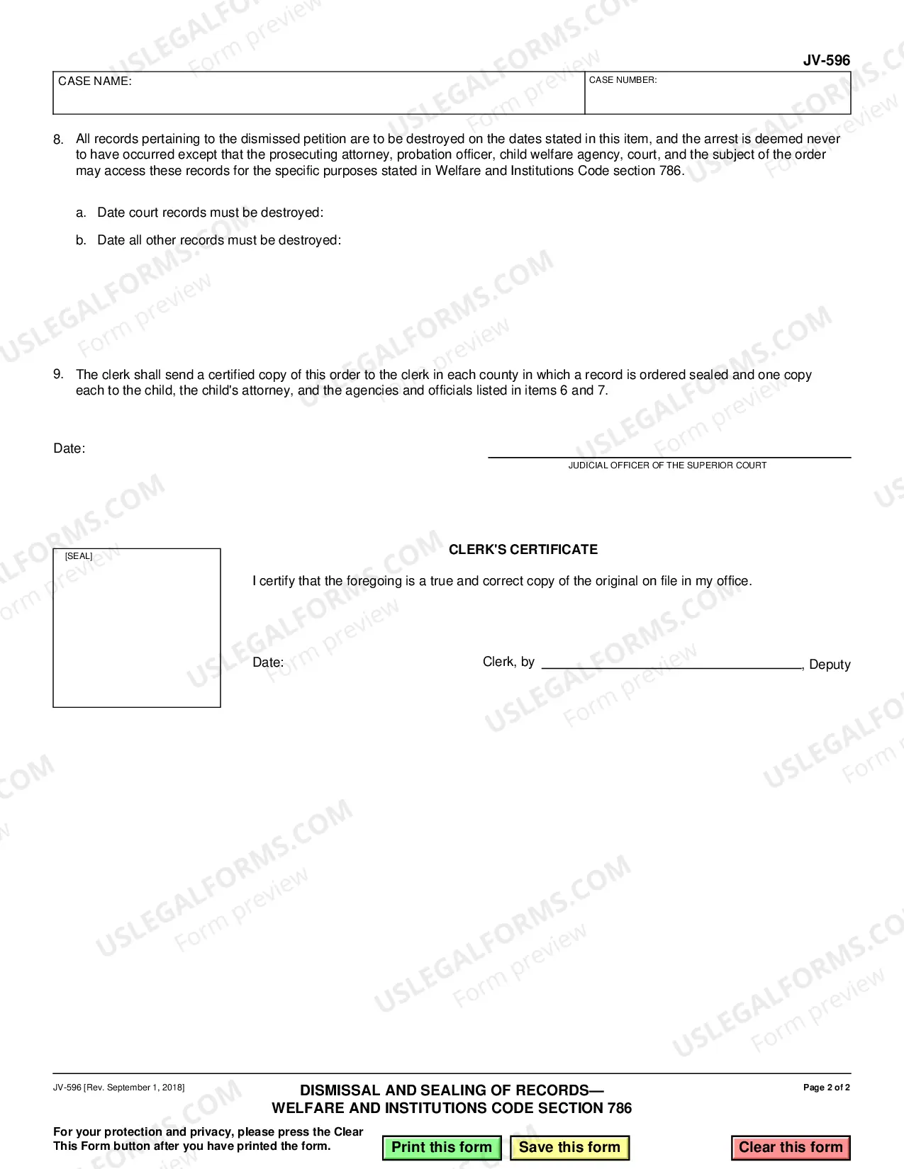 Preview Deferred Entry of Judgment - Dismissal and Sealing of Juvenile Records
