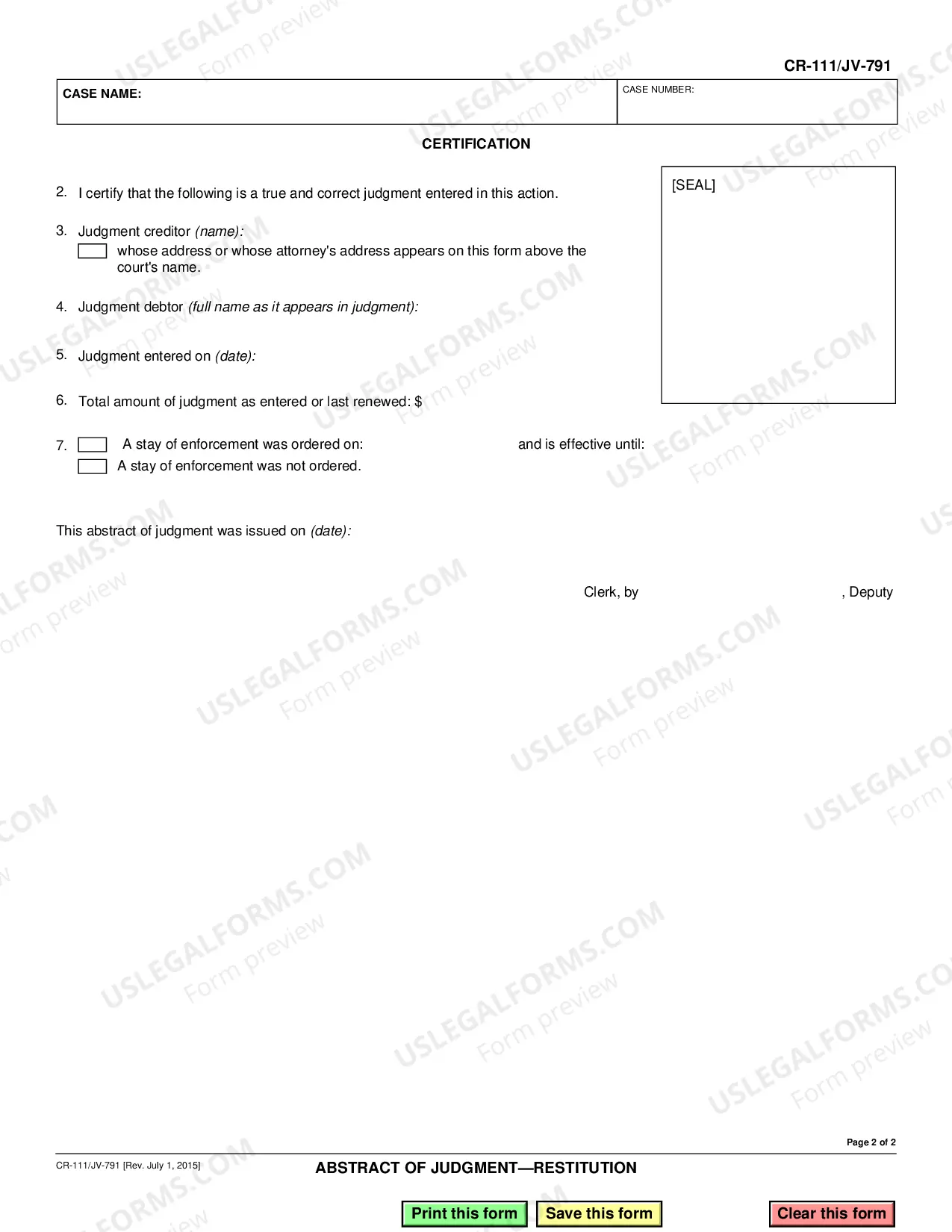 Preview Abstract of Judgment - Restitution