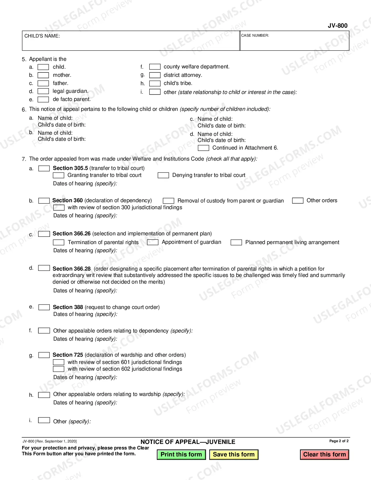 Preview Notice of Appeal - Juvenile