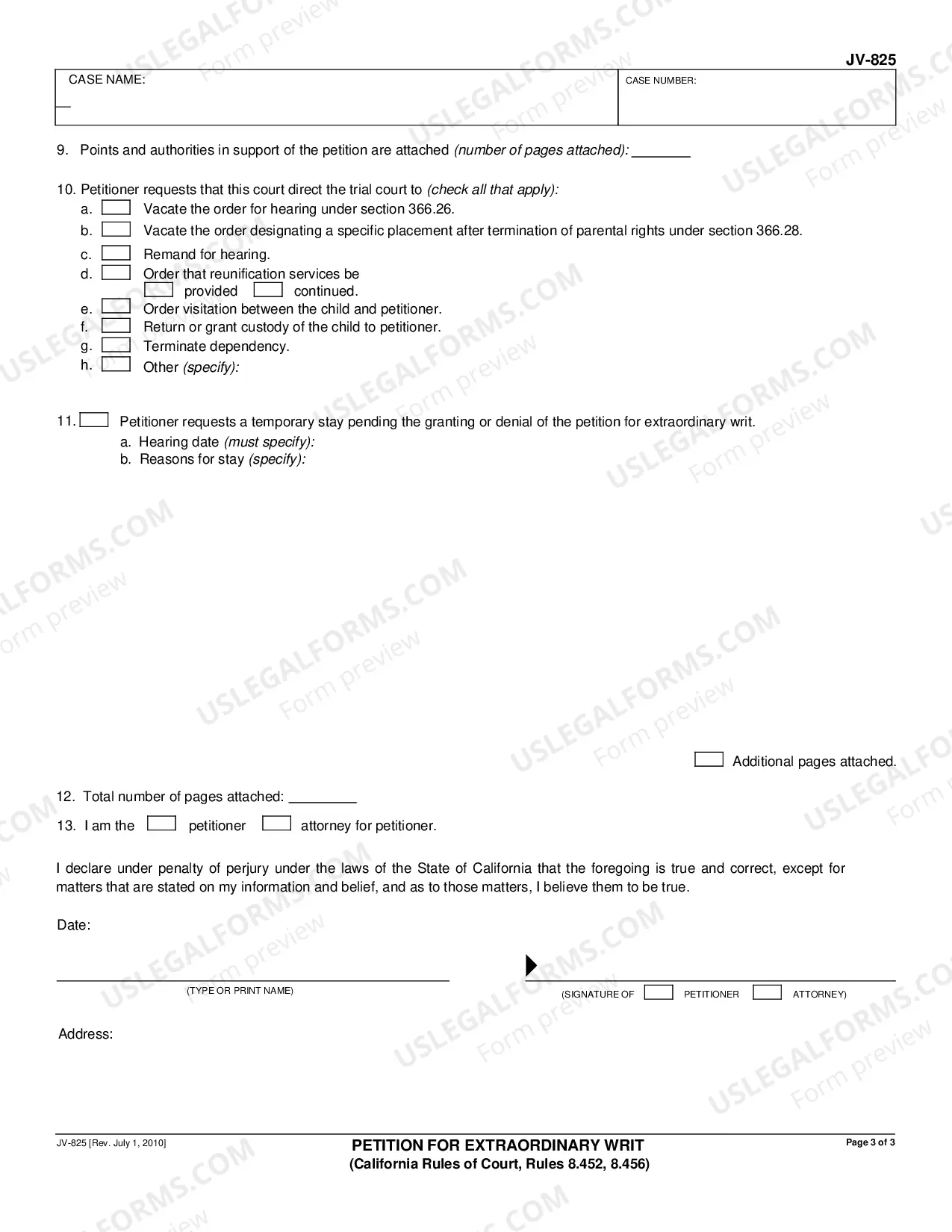 Preview Petition for Extraordinary Writ - Juvenile Dependency