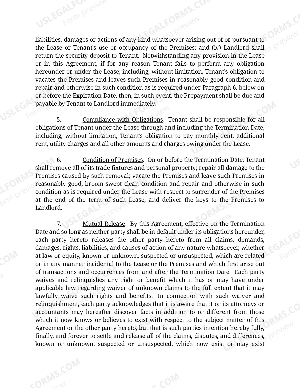 Preview Lease Cancellation and Termination Agreement